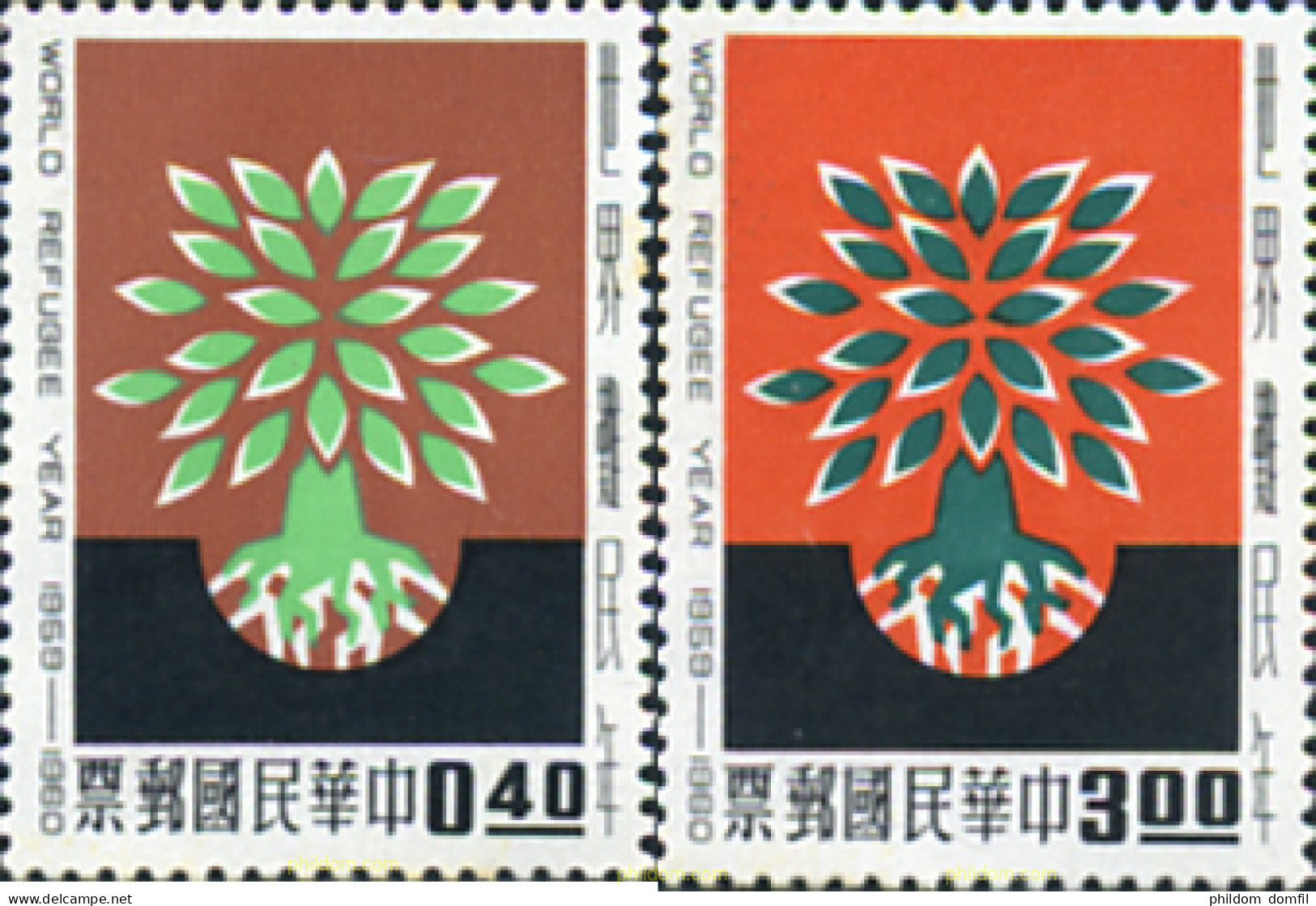 314562 MNH CHINA. FORMOSA-TAIWAN 1960 AÑO DE LOS REFUGIADOS - Unused Stamps