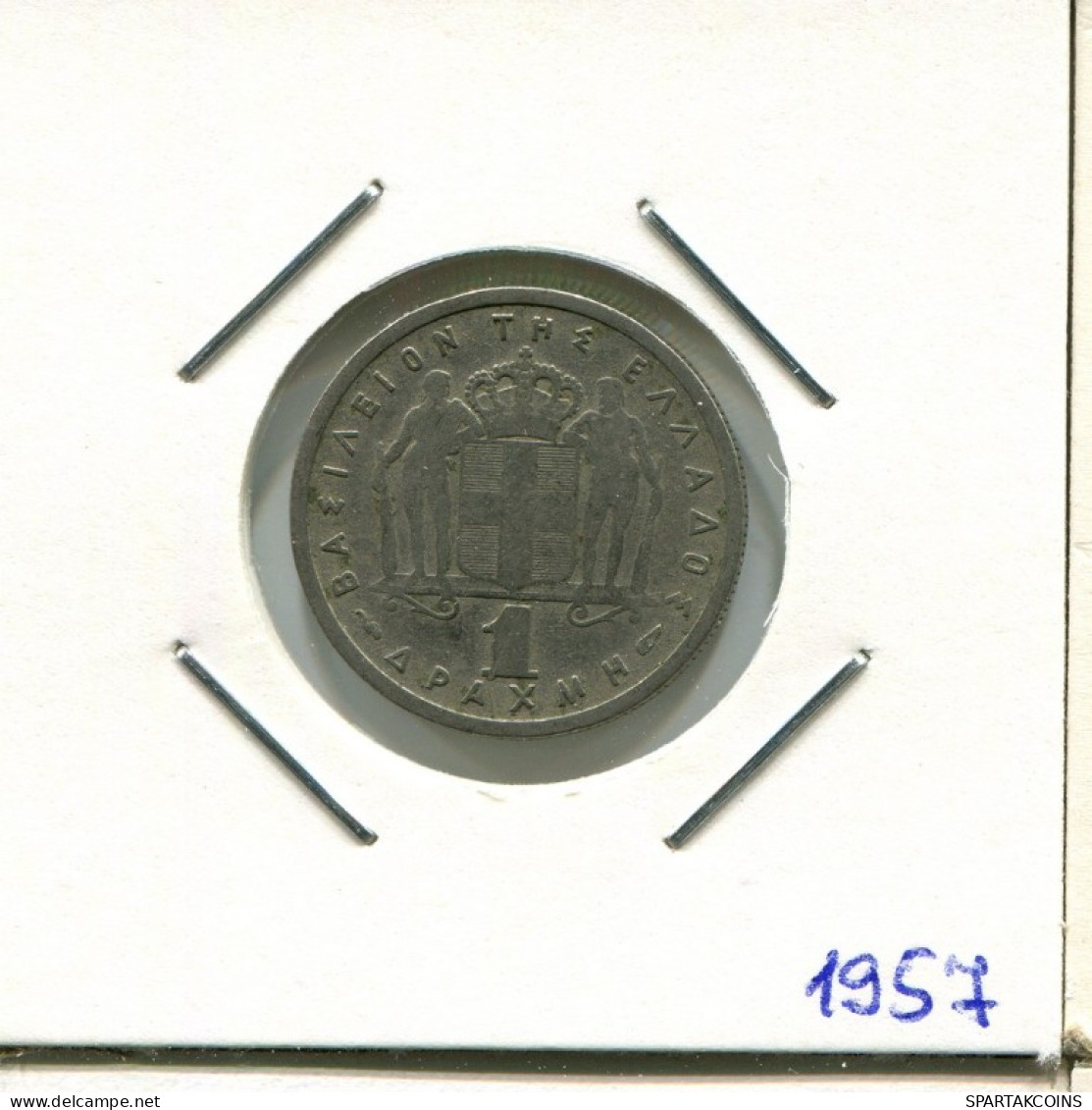 1 DRACHMA 1957 GRECIA GREECE Moneda #AK355.E.A - Grecia