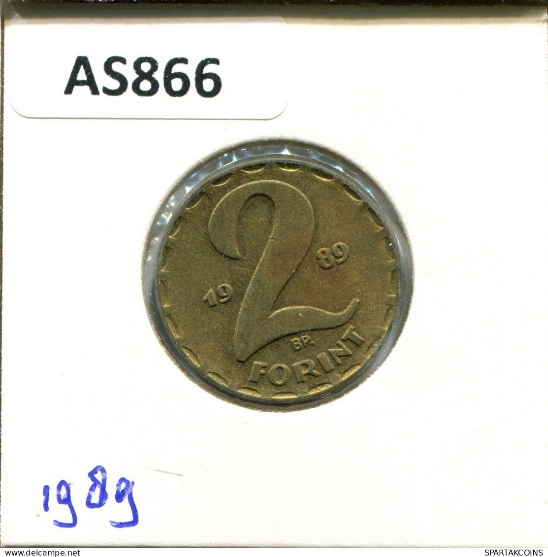 2 FORINT 1989 HUNGRÍA HUNGARY Moneda #AS866.E.A - Hungría