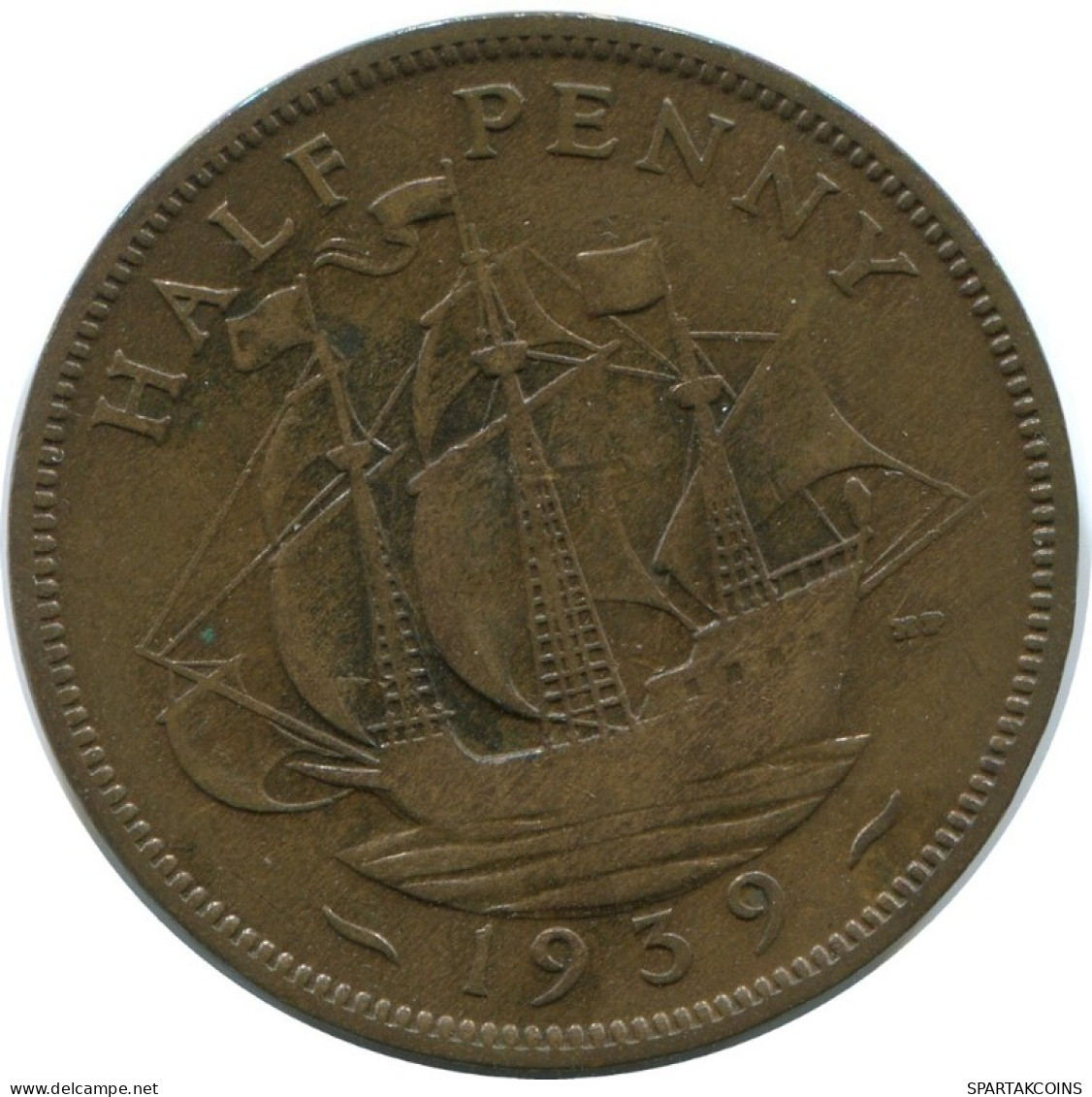 HALF PENNY 1939 UK GRANDE-BRETAGNE GREAT BRITAIN Pièce #AG814.1.F.A - C. 1/2 Penny
