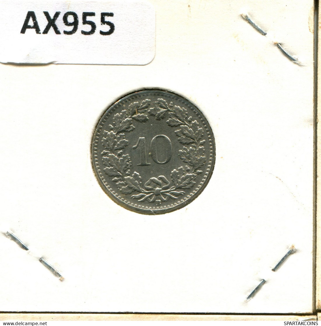 10 RAPPEN 1954 B SUIZA SWITZERLAND Moneda #AX955.3.E.A - Sonstige & Ohne Zuordnung
