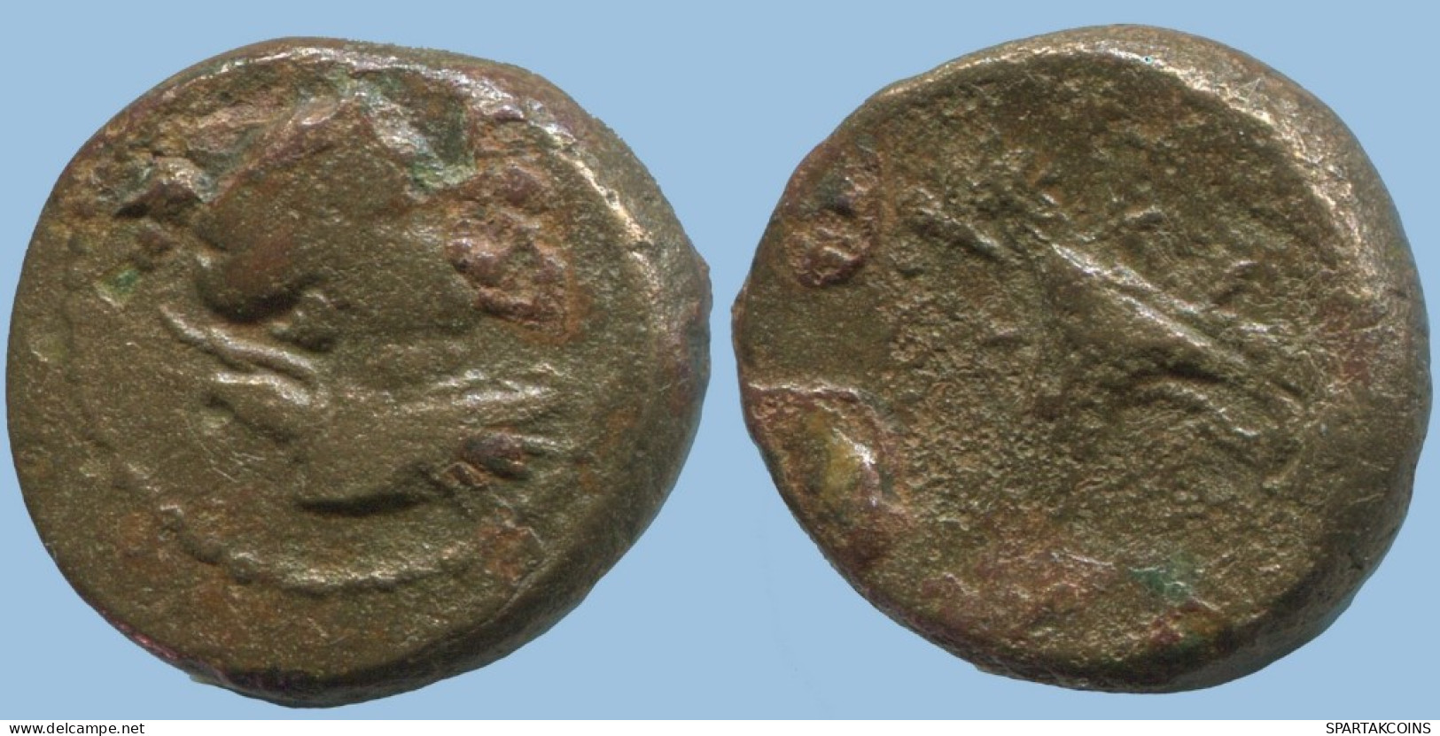 Auténtico ORIGINAL GRIEGO ANTIGUO Moneda 4g/16mm #AG074.12.E.A - Griekenland