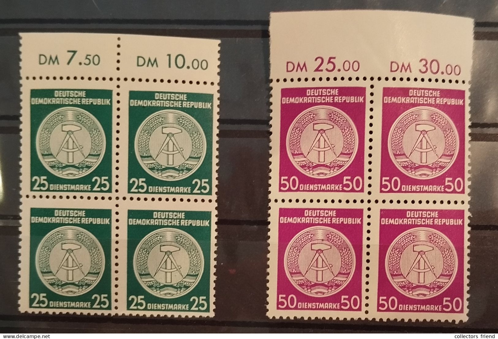 GDR DDR - 23 A + 26 A - Dienstmarken Im 4er-Block OR - MNH** - Ungebraucht