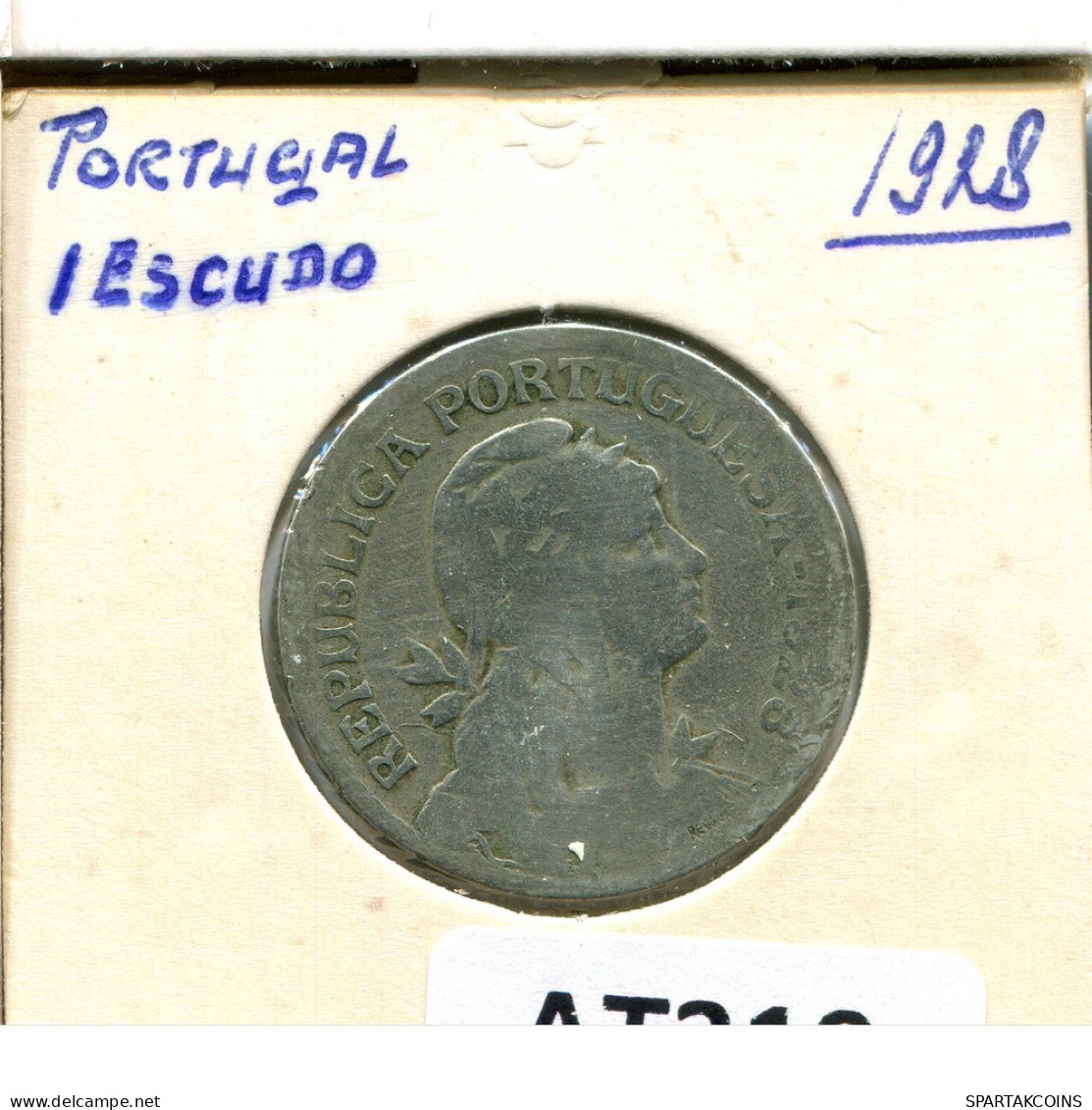 1 ESCUDO 1928 PORTUGAL Münze #AT319.D.A - Portugal