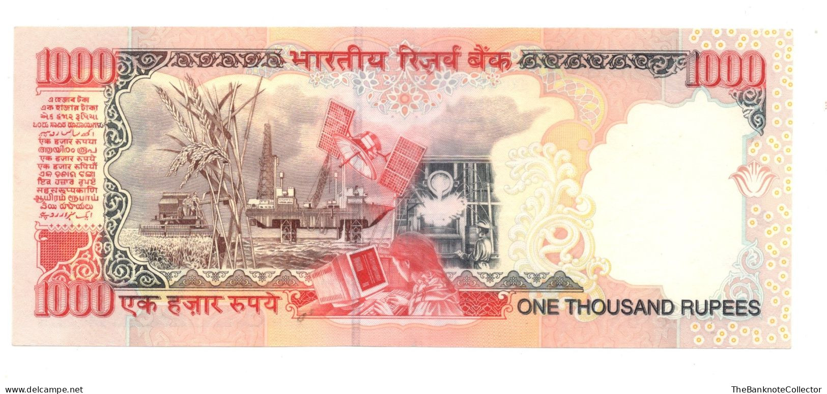 INDIA 1000 Rupees ND2000  P-94 UNC NO Pinholes - Inde