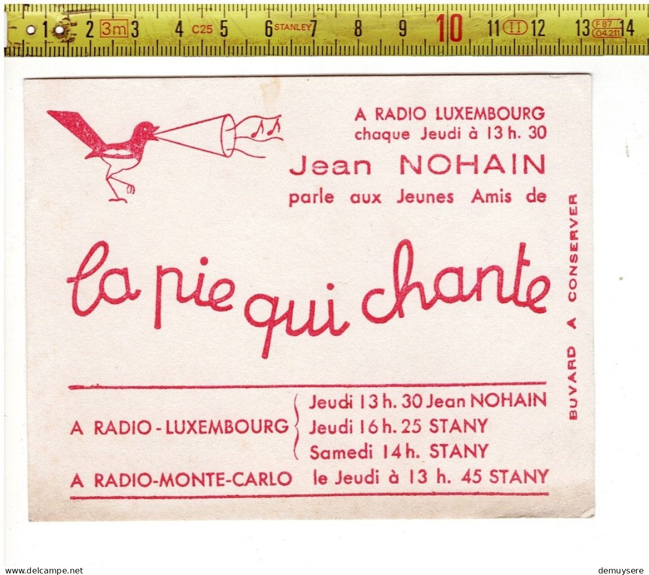 SOLDE 2006 -  A RADIO LUXEMBOURG - A RADIO MONTE CARLO - LA PIE QUI CHANTE - JEAN NOHAIN - Publicités