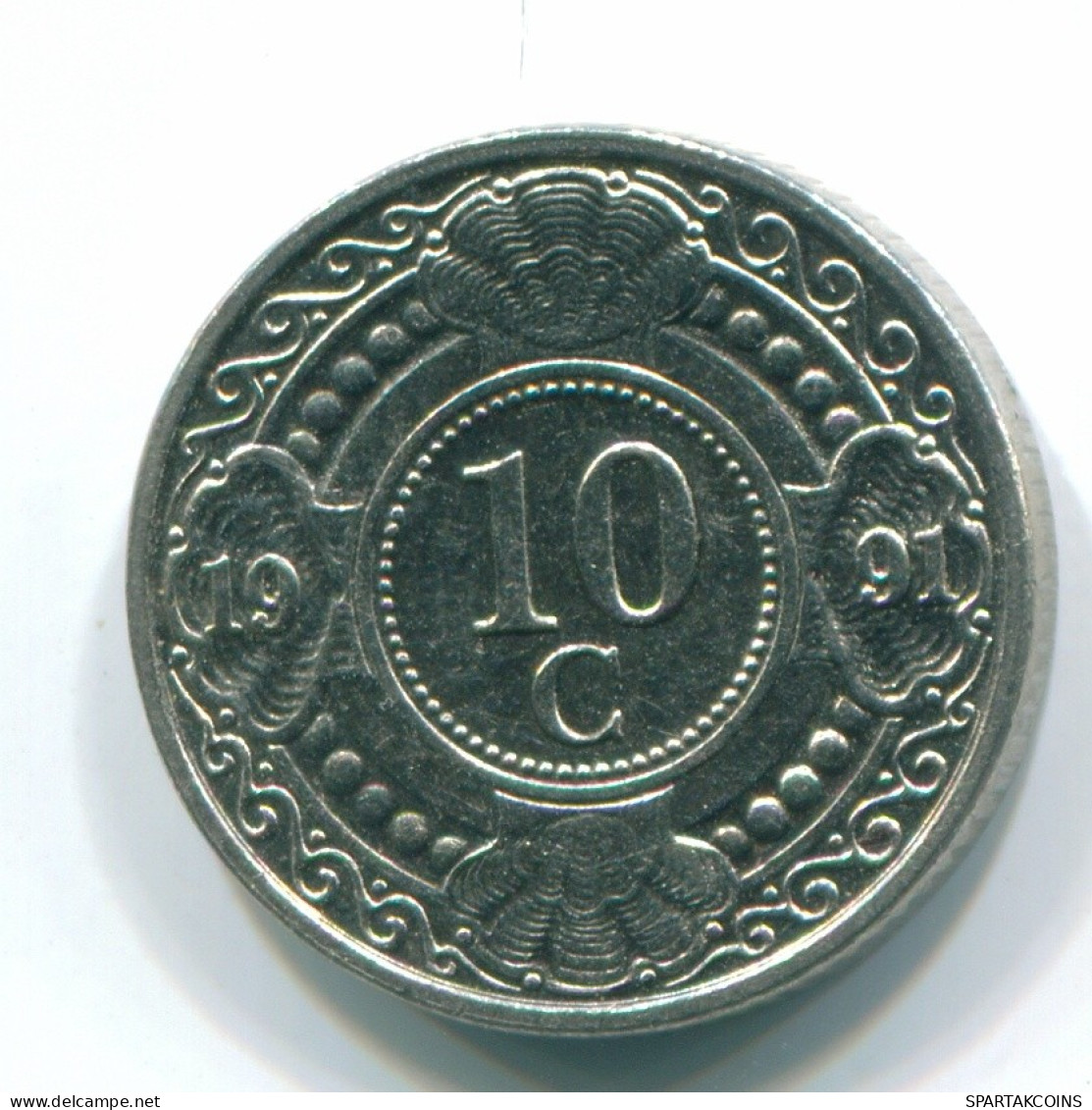 10 CENTS 1991 NIEDERLÄNDISCHE ANTILLEN Nickel Koloniale Münze #S11329.D.A - Antilles Néerlandaises