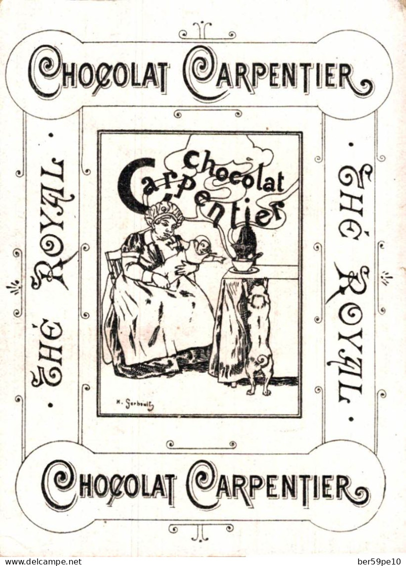 CHROMO CHOCOLAT CARPENTIER PAYSAGE HIVERNAL AU CREPUSCULE - Other & Unclassified