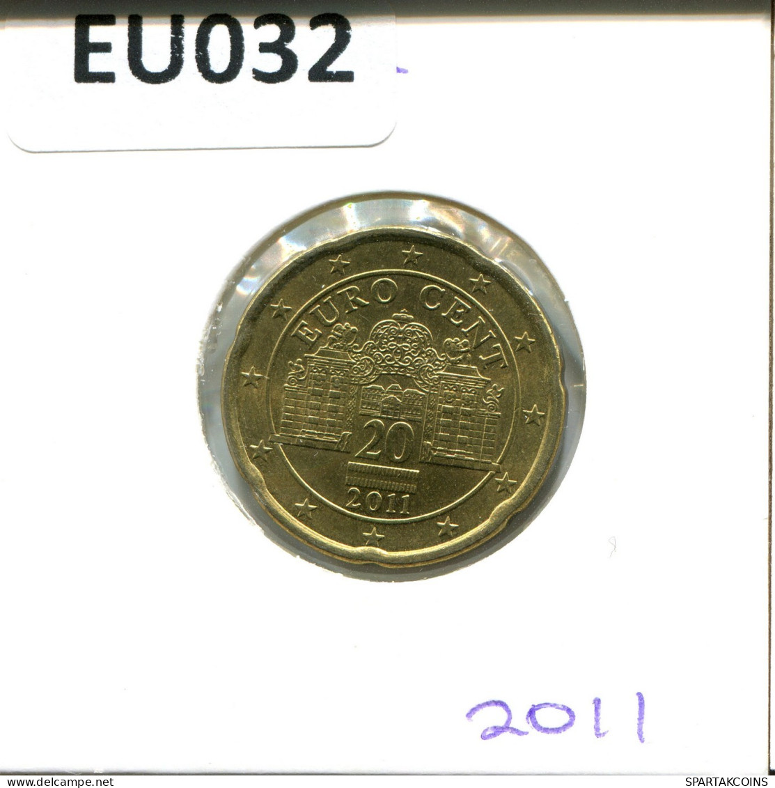 20 EURO CENTS 2011 ÖSTERREICH AUSTRIA Münze #EU032.D.A - Autriche
