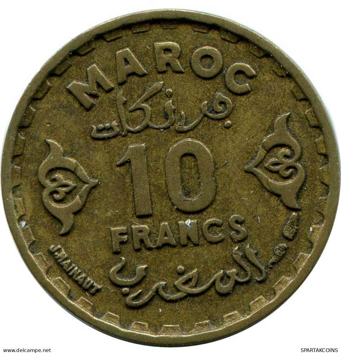 10 FRANCS 1951 MAROC MOROCCO Pièce #AP258.F.A - Marruecos