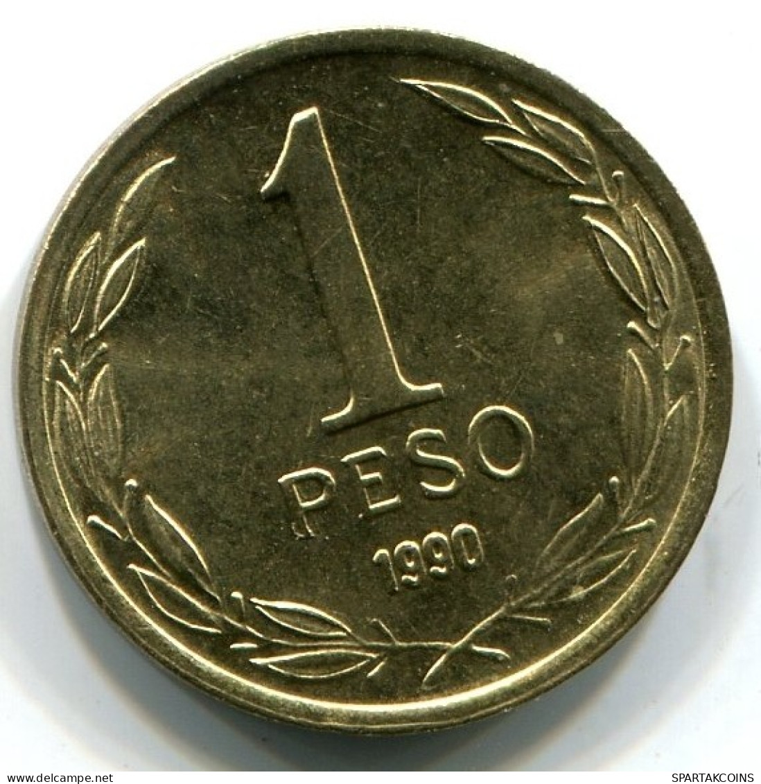 1 PESO 1990 CHILE UNC Münze #W10958.D.A - Chile