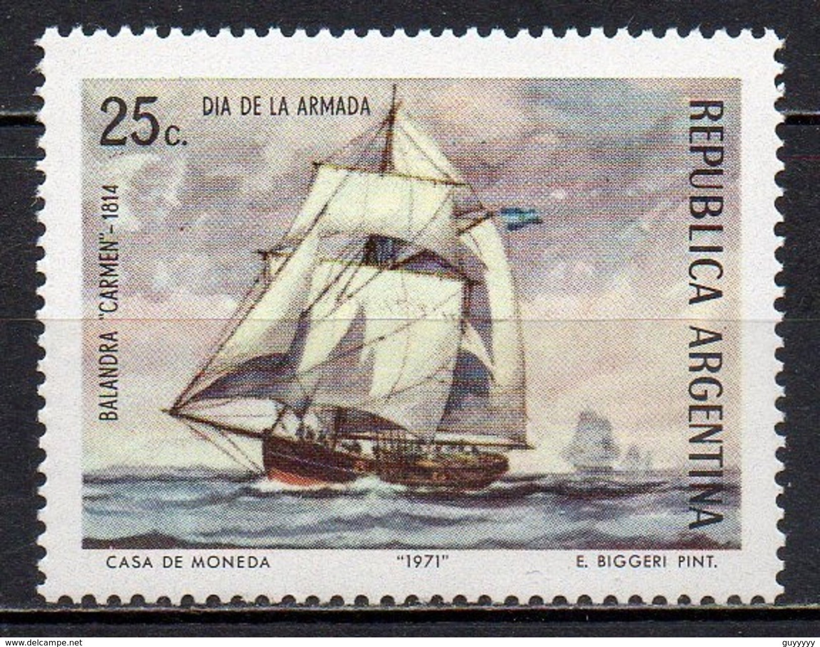 Argentine - 1971 - Yvert N° 898 ** - Journée De La Marine - Unused Stamps