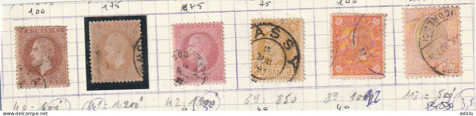///   ROUMANIE  ///   Petit Lot Premiers Timbres Moldavie / Roumanie   - Used Stamps