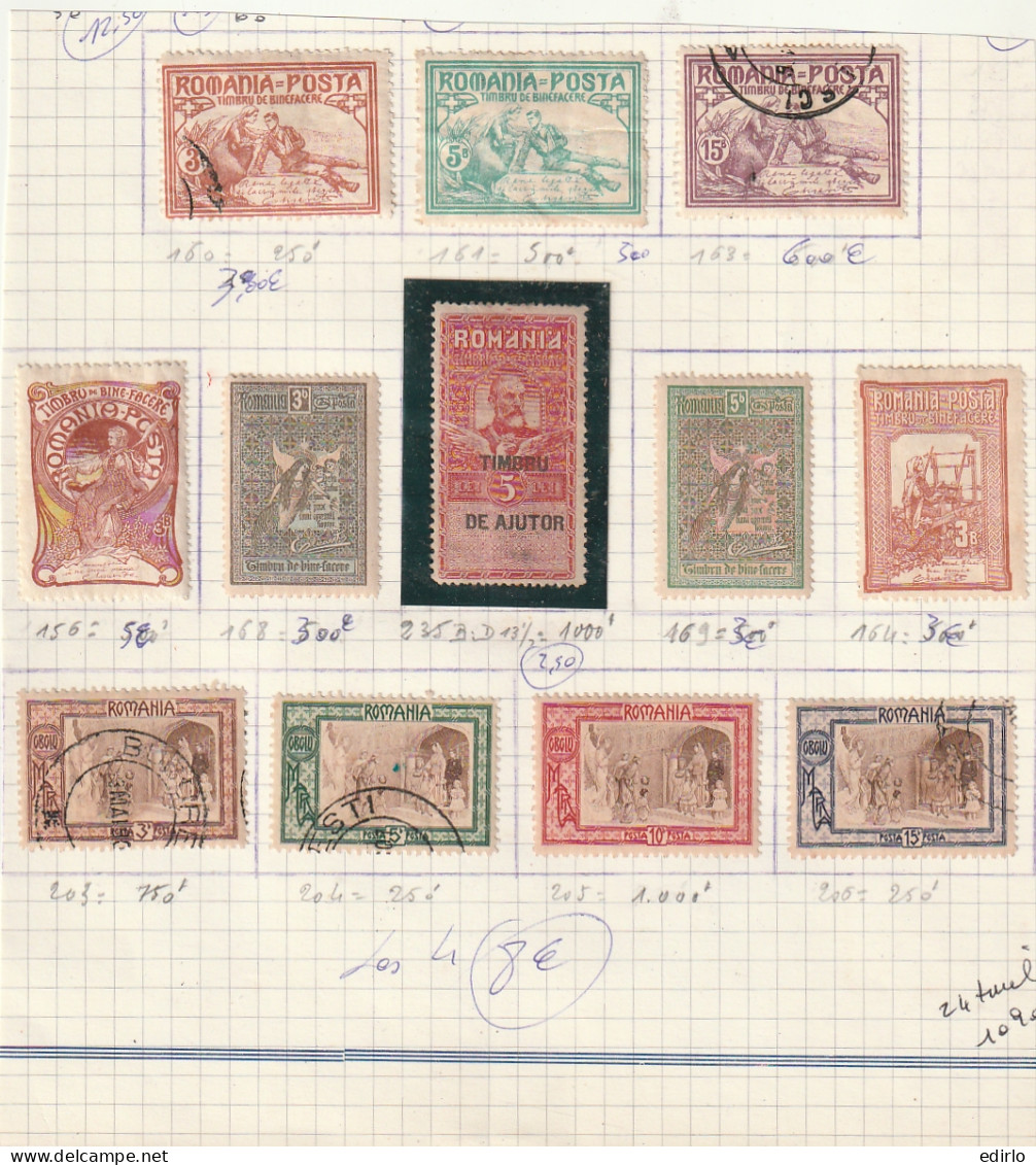 ///   ROUMANIE  ///   Petit Lot Premiers Timbres Moldavie / Roumanie   - Used Stamps