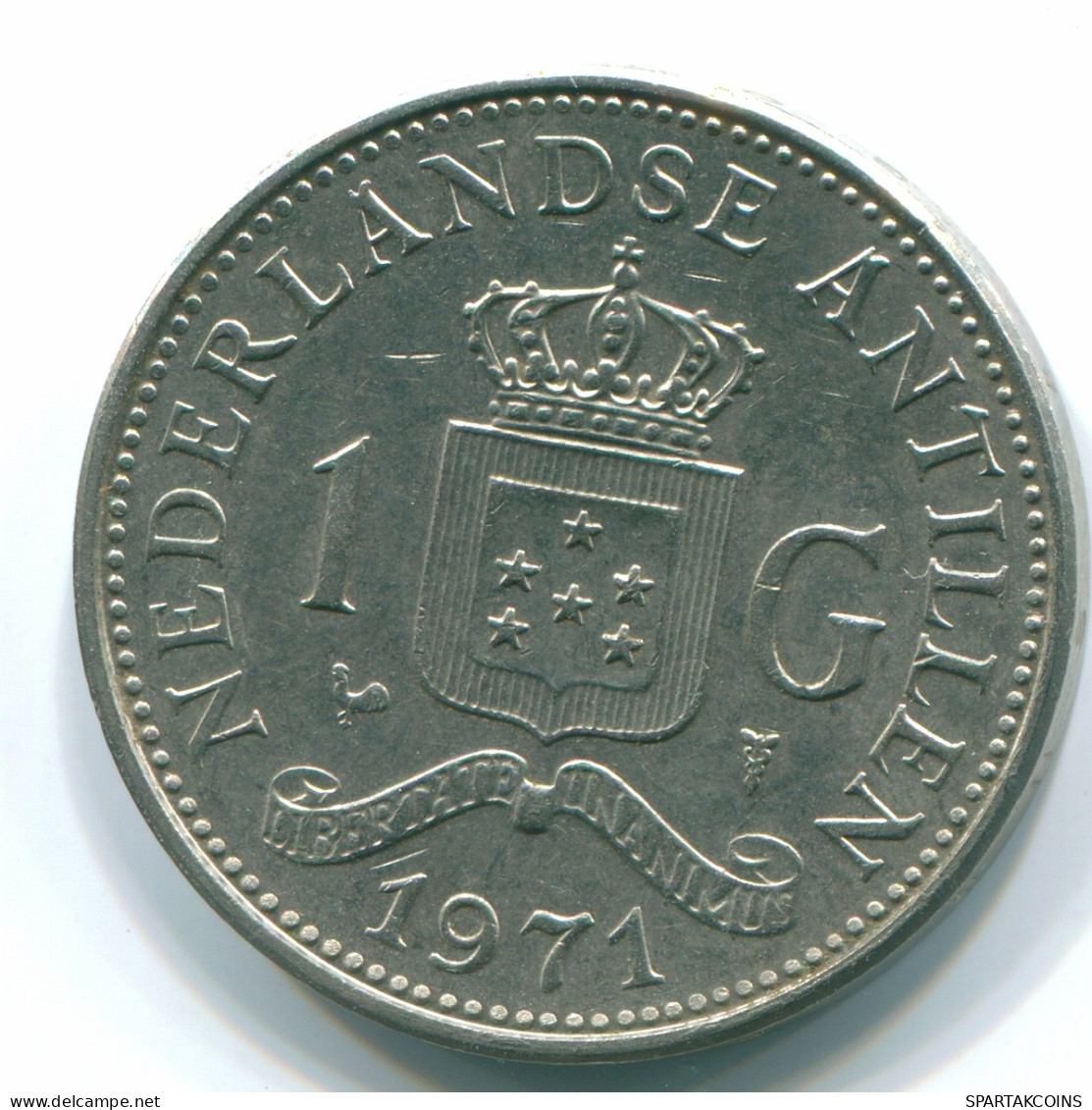 1 GULDEN 1971 NIEDERLÄNDISCHE ANTILLEN Nickel Koloniale Münze #S11981.D.A - Netherlands Antilles