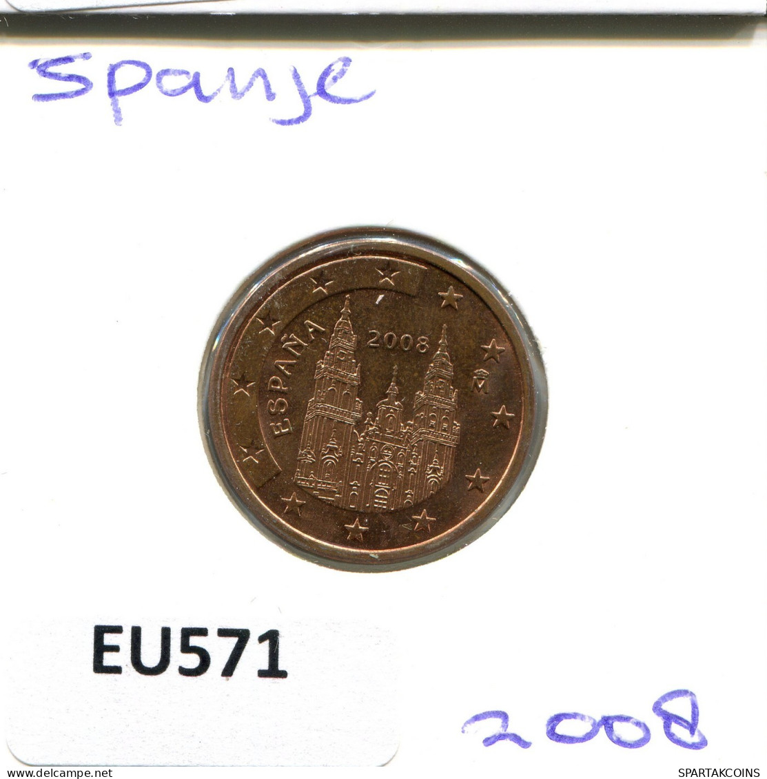 5 EURO CENTS 2008 SPAIN Coin #EU571.U.A - Spanje