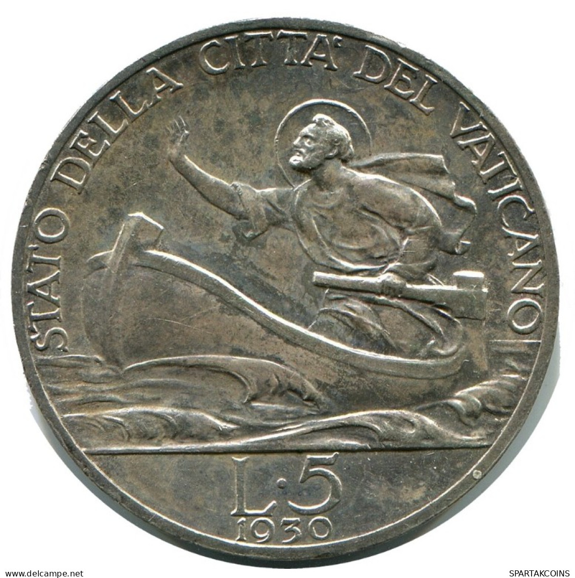 5 LIRE 1930 VATIKAN VATICAN Münze Pius XI (1922-1939) SILBER #AH364.13.D.A - Vaticano (Ciudad Del)