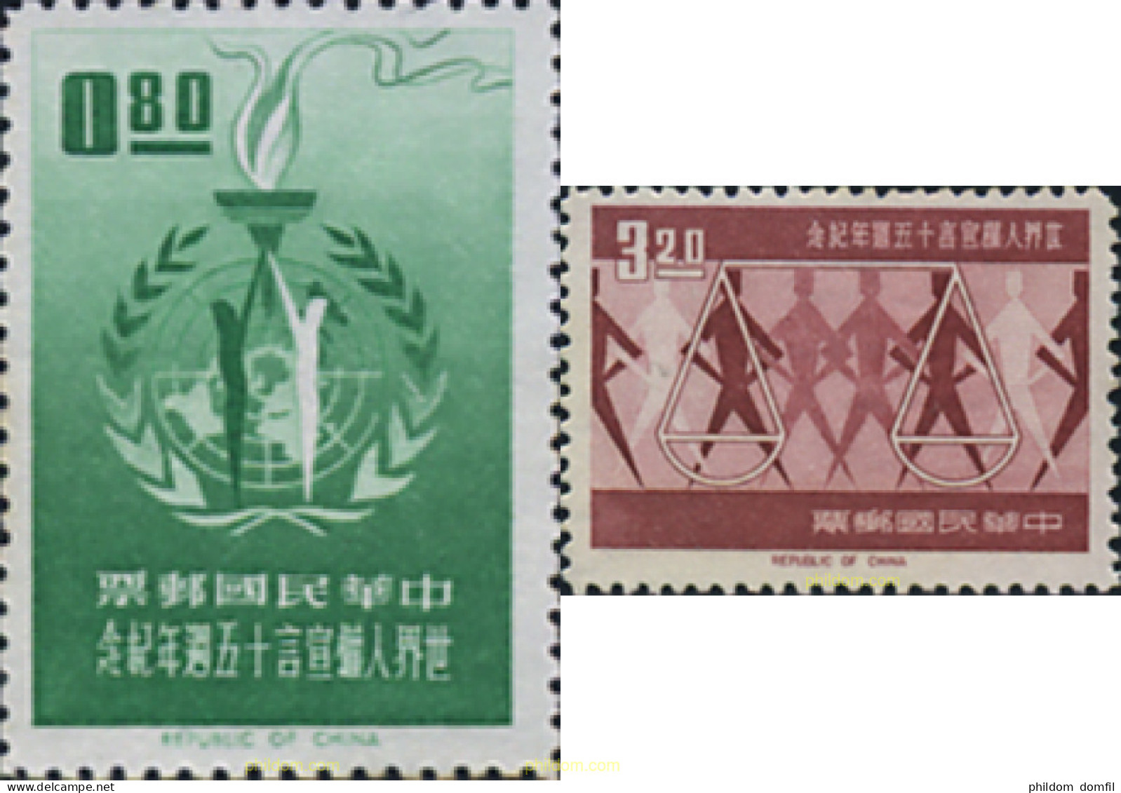 314588 MNH CHINA. FORMOSA-TAIWAN 1963 DERECHOS DEL HOMBRE - Nuovi