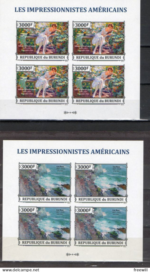 Burundi Les Impressionnistes Américains XXX 2013 - Blocks & Kleinbögen