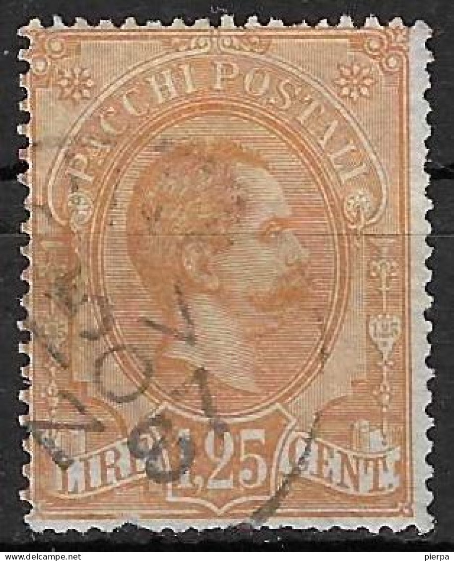 PACCHI POSTALI - 1884 - UMBERTO - LIRE 1,25 - USATO (YVERT CP 5 - MICHEL PS 5 - SS PP 5) - Pacchi Postali