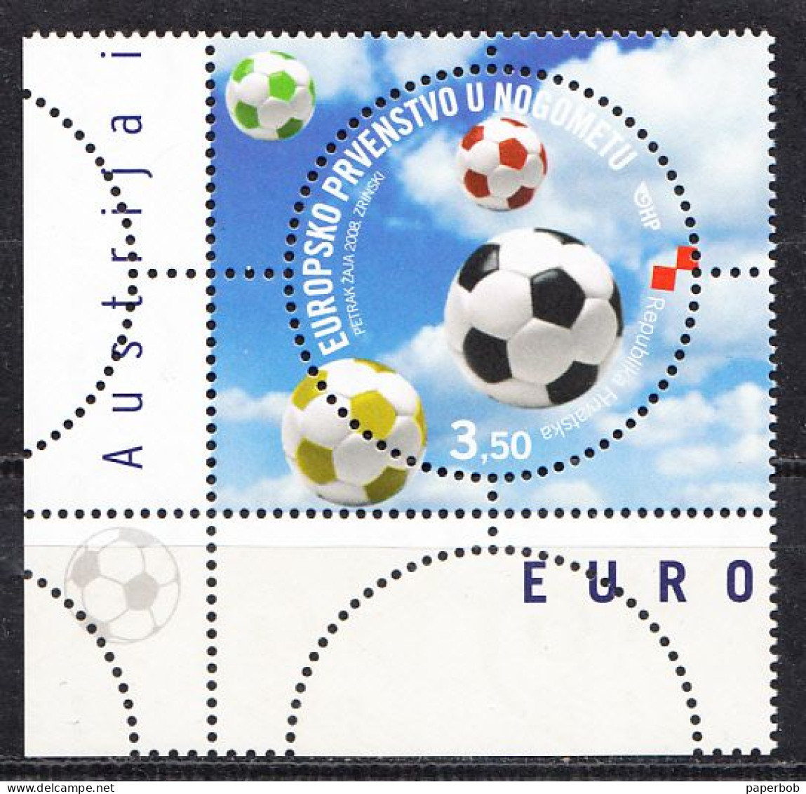 FOOTBALL - CROATIA 2008 , MNH - UEFA European Championship