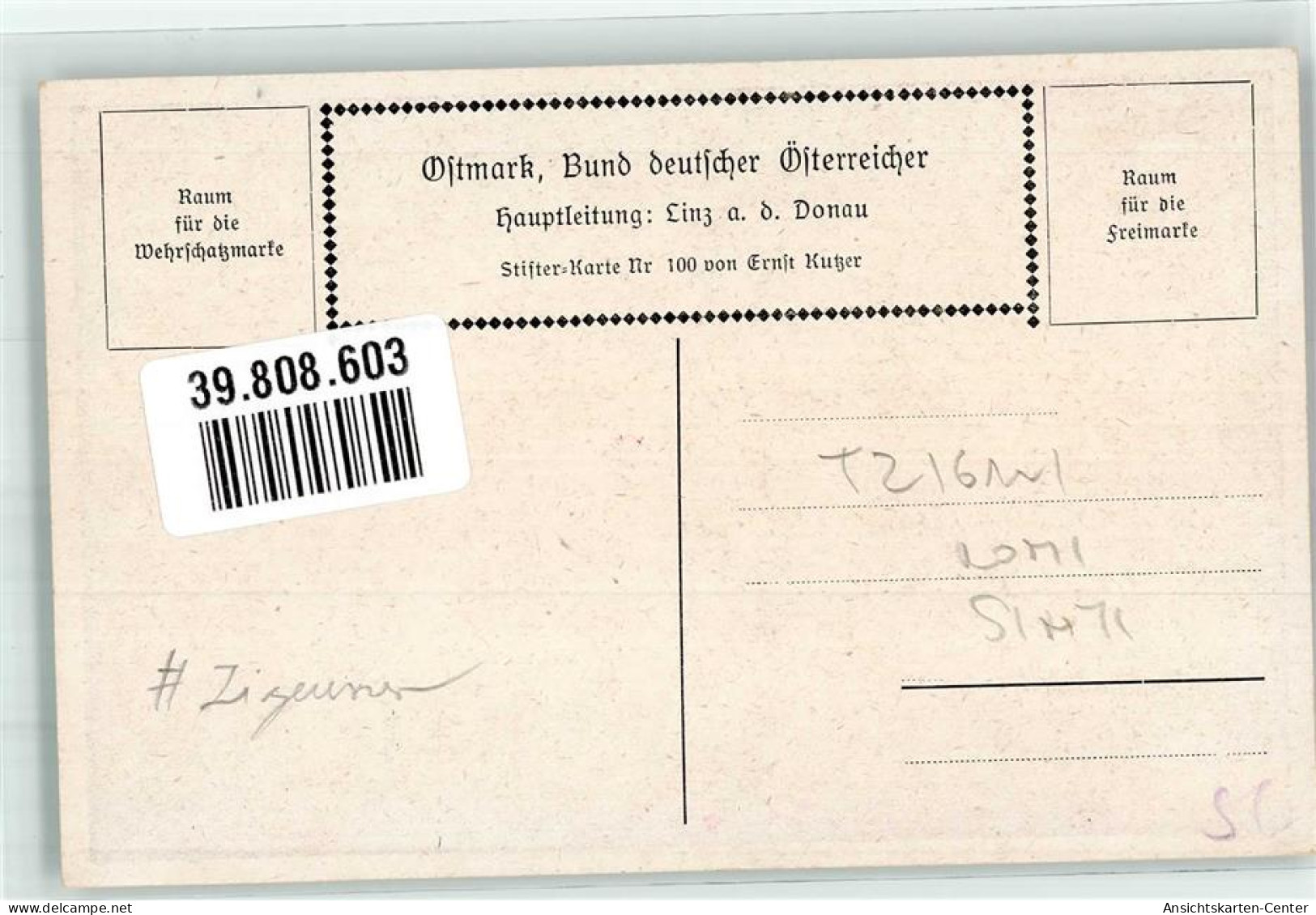 39808603 - Adalbert Stifter Der Waldbrunnen Zigeuner Ostmark Bund Deutscher Oesterreicher Nr. 100 - Kutzer, Ernst