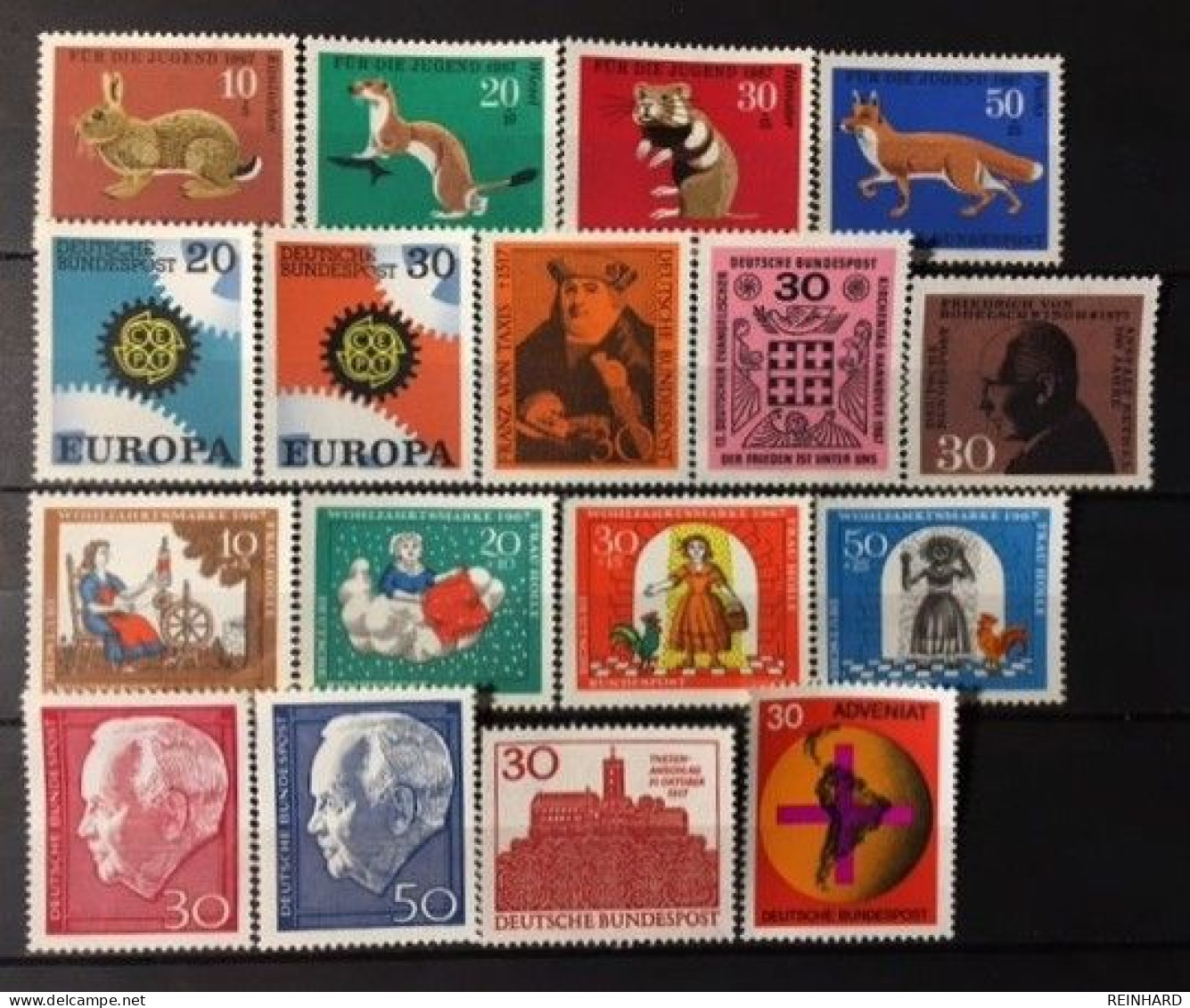 BUND Komplettjahrgang 1967 Postfrisch - Siehe Bild - Unused Stamps