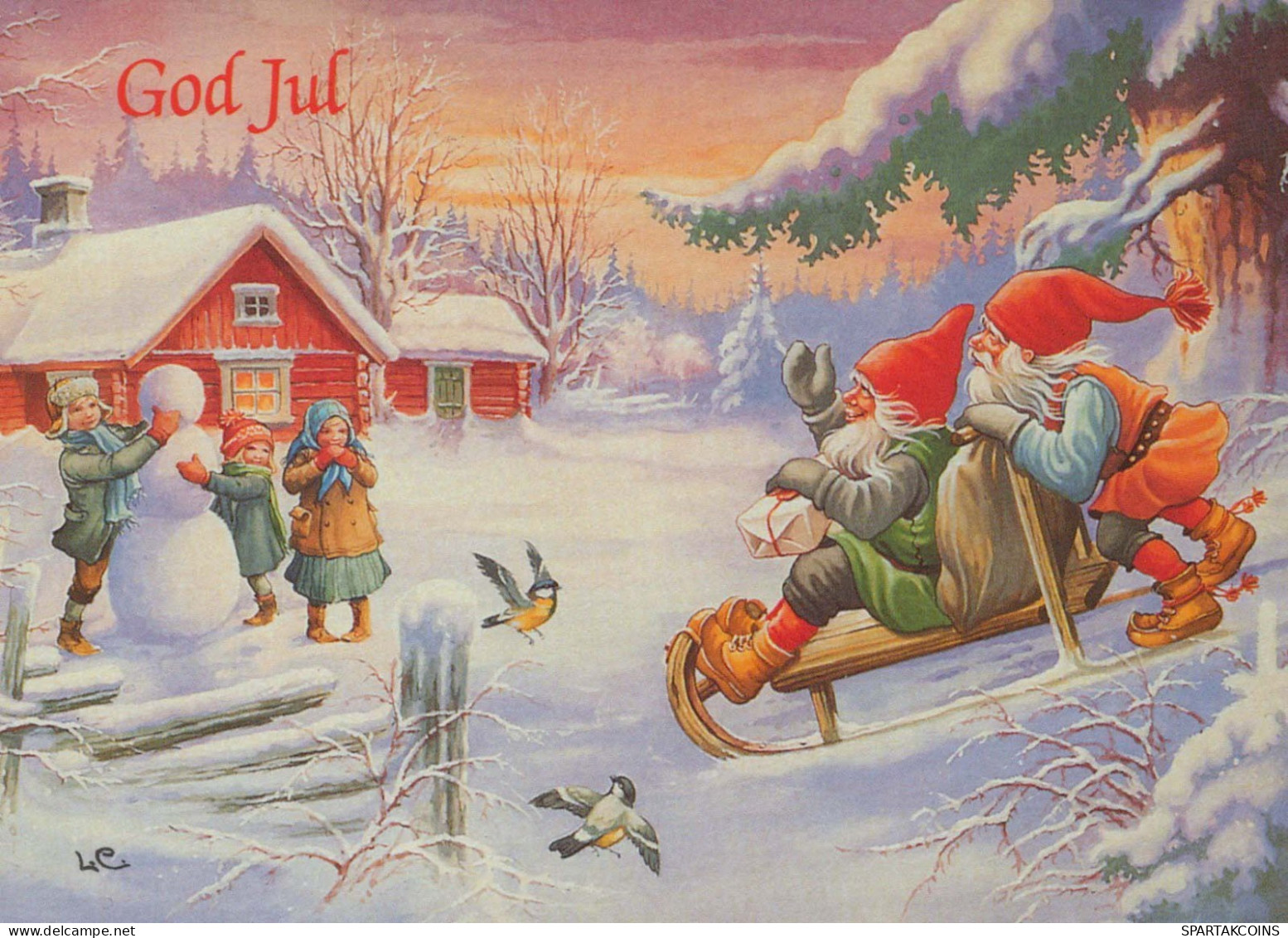 WEIHNACHTSMANN SANTA CLAUS Neujahr Weihnachten GNOME Vintage Ansichtskarte Postkarte CPSM #PBA675.A - Santa Claus