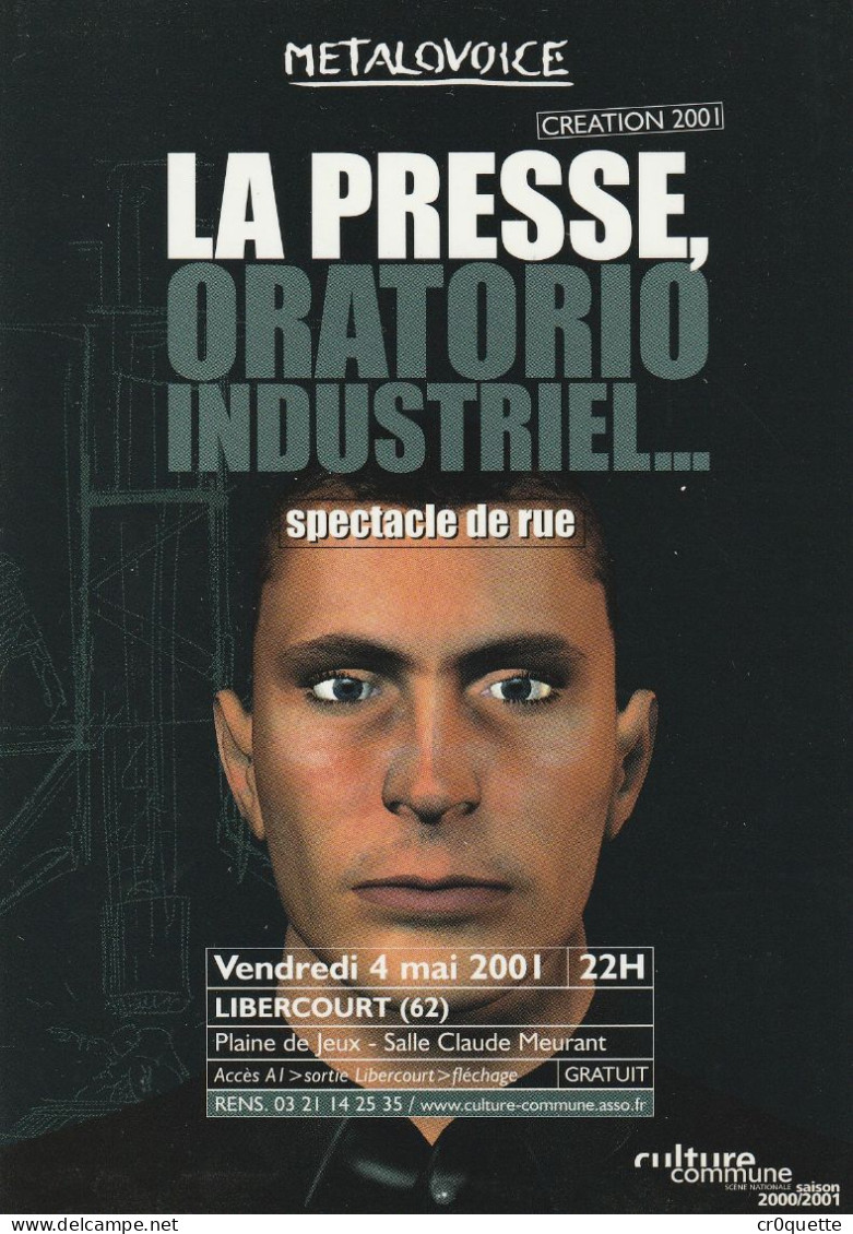 # THEME - PROGRAMMES / 62820 LIBERCOURT - LA PRESSE, ORATORIO INDUSTRIEL En 2001 - Programmi