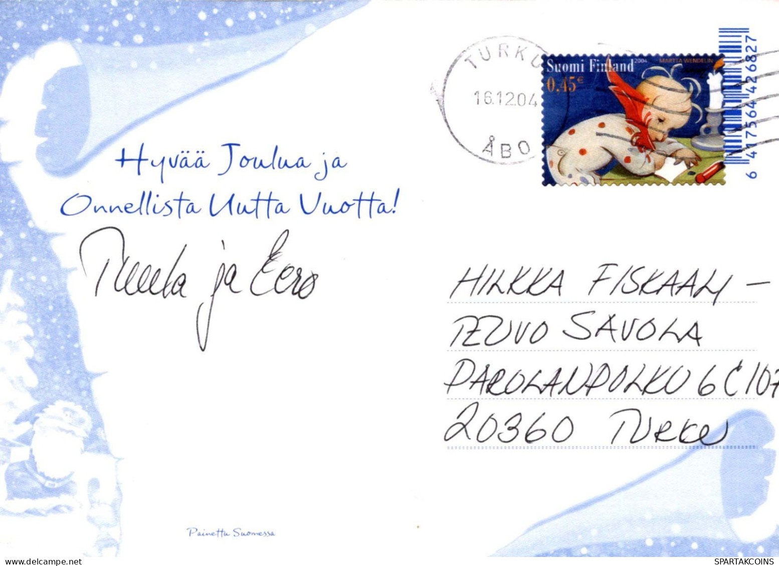 BABBO NATALE Buon Anno Natale GNOME Vintage Cartolina CPSM #PAY941.A - Santa Claus