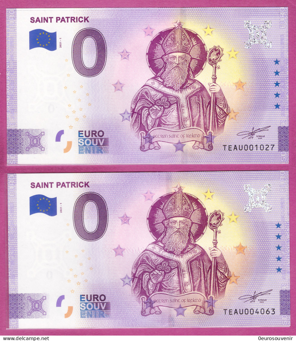 0-Euro TEAU 2021-1 SAINT PATRICK Set NORMAL+ANNIVERSARY - Pruebas Privadas