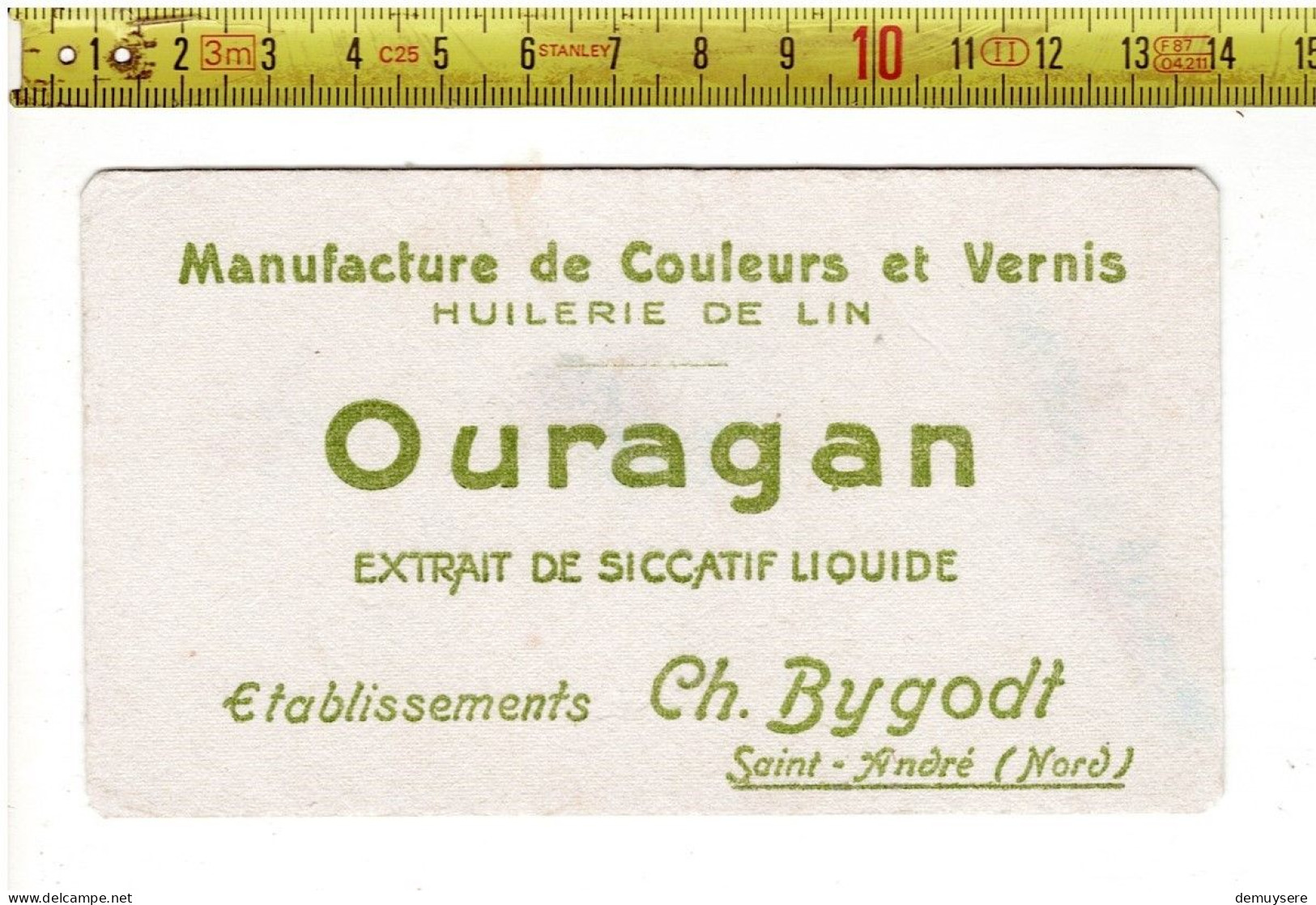 SOLDE 2006 - MANUFACTURE DE COULEURS ET VERNIS - OURAGAN - CH BYGODY SAINT ANDRE NORD - Werbung