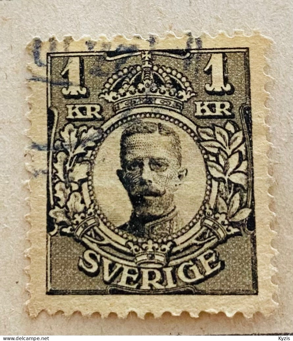Suède - 1918, Roi Gustav V - Légère Oblitération - Usados