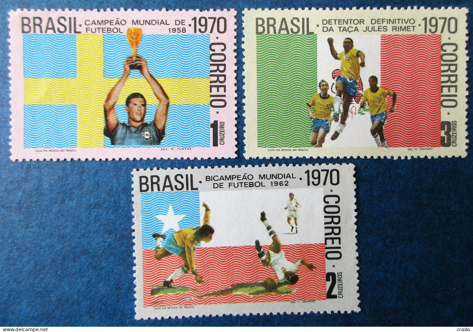 Vends La Série Neuve** Du Brésil De 1970 Coupes Du Monde De Football - Ungebraucht
