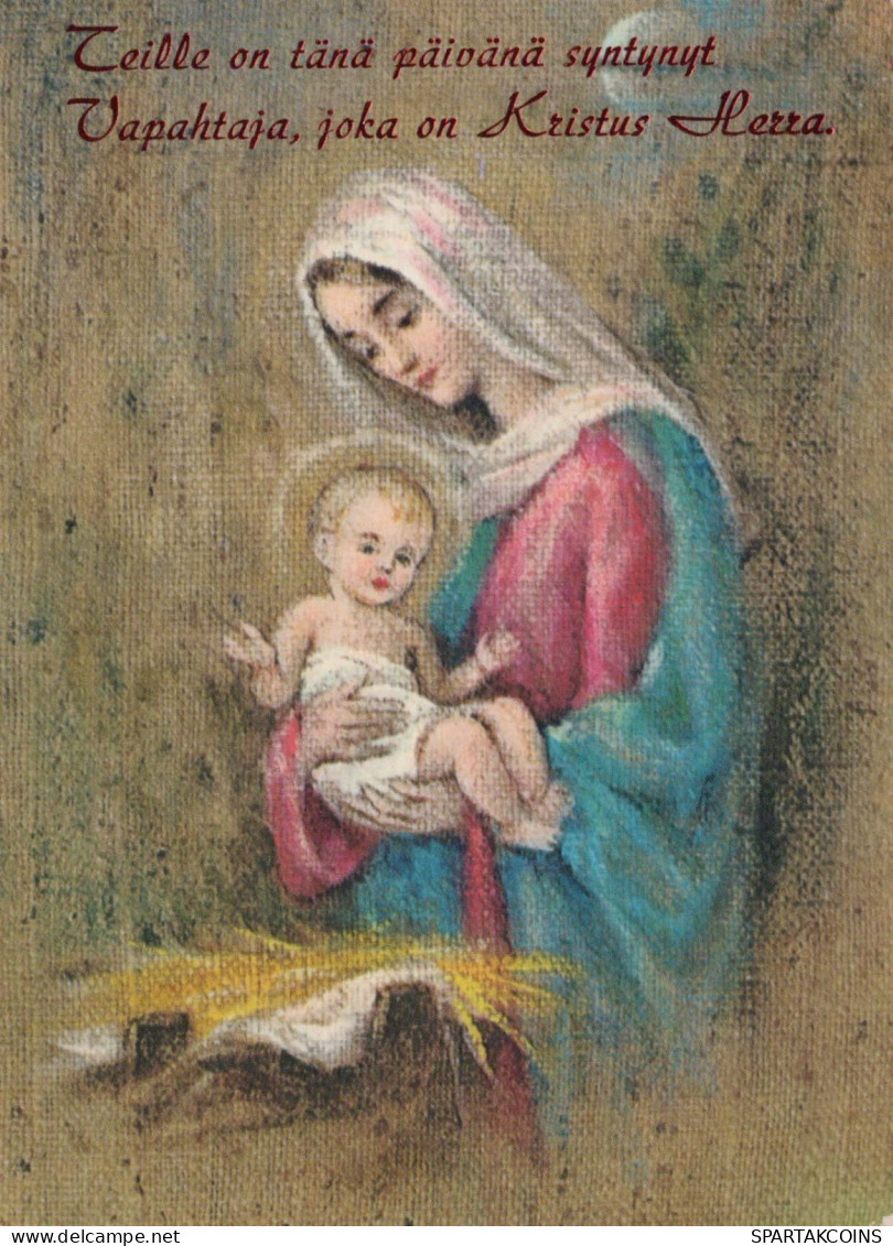 Virgen Mary Madonna Baby JESUS Christmas Religion Vintage Postcard CPSM #PBP802.A - Jungfräuliche Marie Und Madona