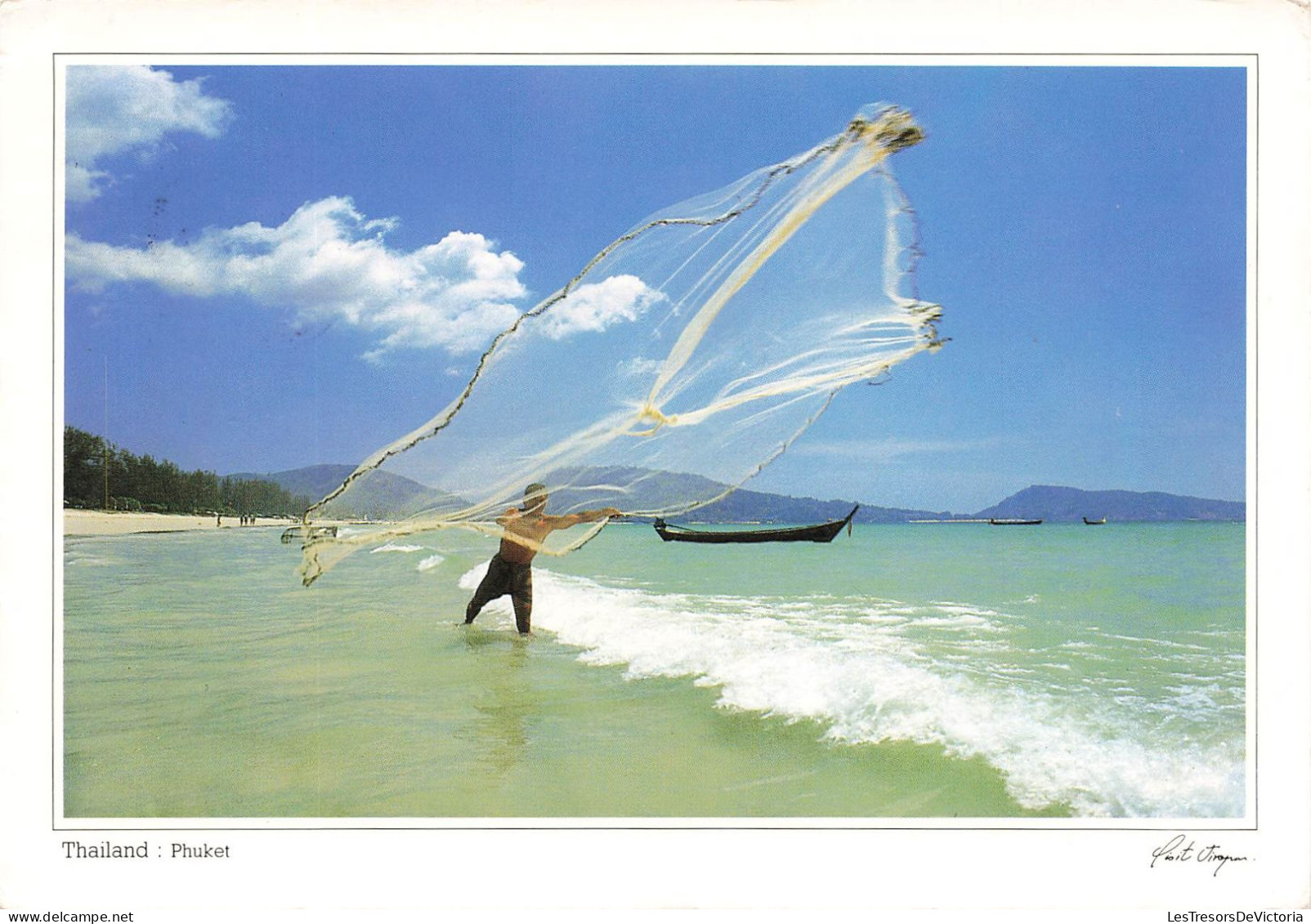 THAILAND - Phuket - Pêcheur - Filet De Pêche - Plage - Carte Postale - Thaïlande