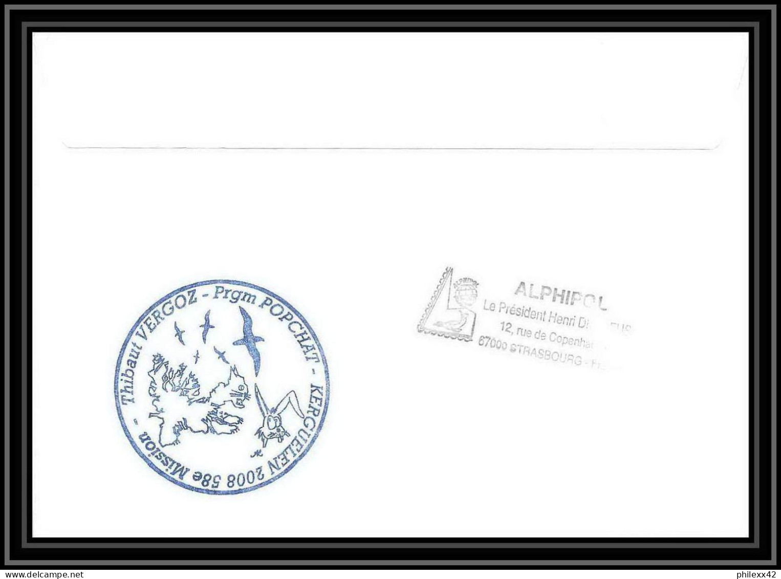 2768 ANTARCTIC Terres Australes TAAF Lettre Cover Dufresne 2 Signé Signed N°511 Ker 58 25/1/2008 Sea Elephant - Antarctic Expeditions