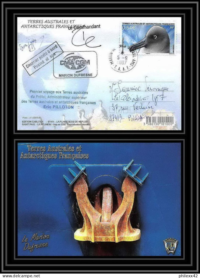 2759 ANTARCTIC Terres Australes (taaf)-carte Postale Dufresne 2 Signé Signed Op 2007/2 N°468 ST PAUL 5/9/2007 - Spedizioni Antartiche