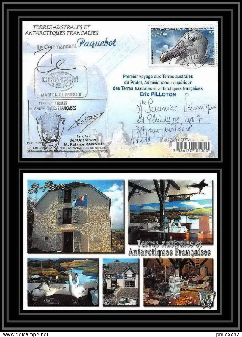 2757 ANTARCTIC Terres Australes (taaf)-carte Postale Dufresne 2 Signé Signed Op 2007/2 N°465 CROZET 23/8/2007 - Spedizioni Antartiche
