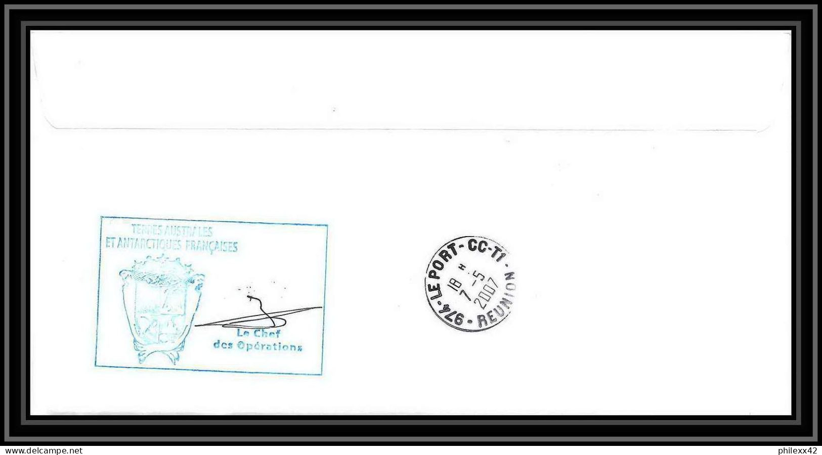 2673 Terres Australes TAAF Lettre Cover Dufresne 2 Signé Signed Op 2007/1 Crozet 5/4/2007 N°465 Albatros Oiseaux (birds) - Antarctische Expedities