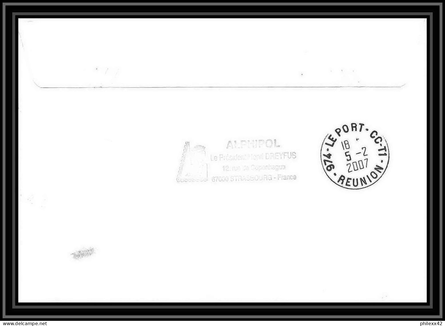 2658 ANTARCTIC Terres Australes TAAF Lettre Cover Dufresne 2 Signé Signed Md 158 Cape Town 5/2/2007 Reunion Possession - Spedizioni Antartiche