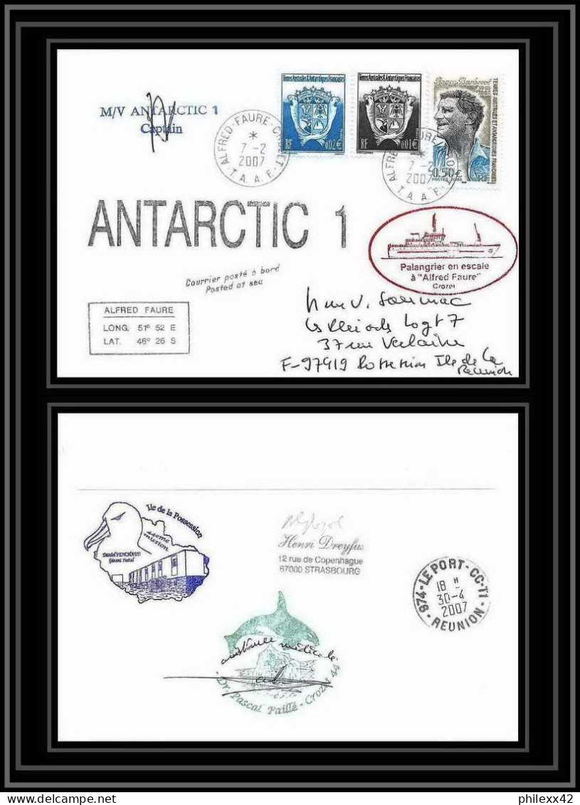 2659 ANTARCTIC Terres Australes TAAF Lettre Cover Dufresne 2 Signé Signed Mv Antarctic 1 7/2/2007 Possession Reunion - Expediciones Antárticas