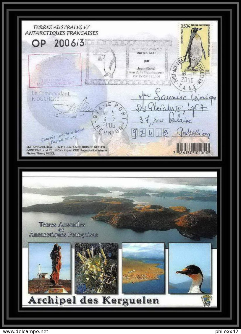 2637 ANTARCTIC Terres Australes (taaf)-carte Postale Dufresne 2 Signé Signed OP 2006/3 N°446 16/11/2006 - Cartas & Documentos