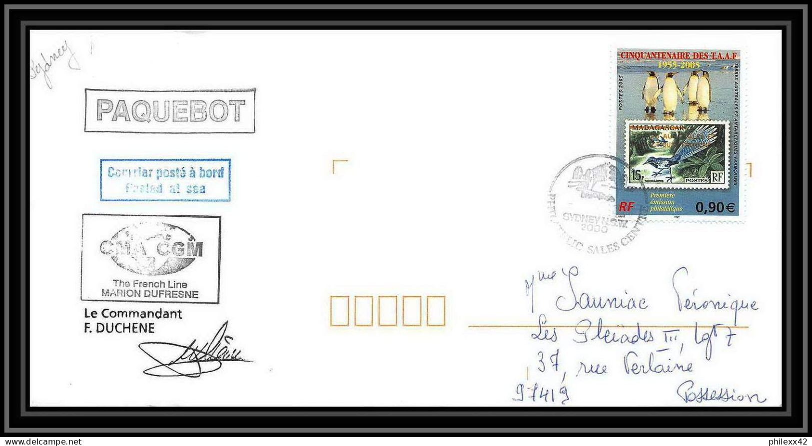 2565 ANTARCTIC SYDNEY AUSTRALIA -Lettre Cover Dufresne 2 Signé Signed 3/3/2006 N°430 Paquebot  - Expéditions Antarctiques