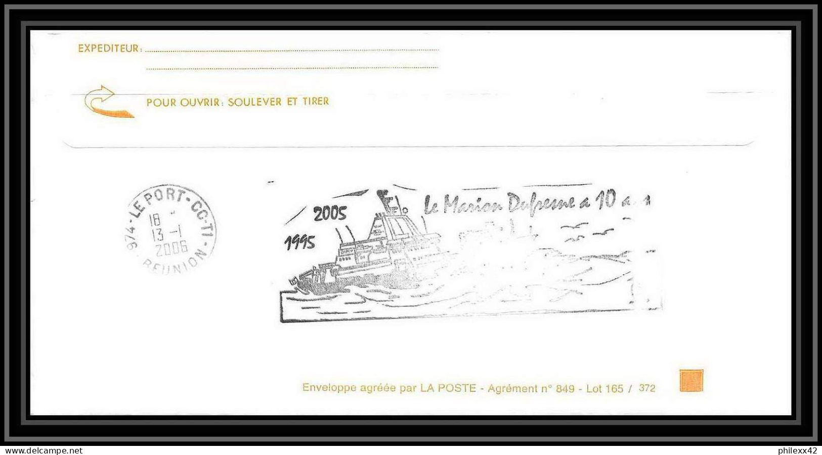 2549 ANTARCTIC Terres Australes TAAF Lettre 10 Ans Du Dufresne 2 Signé Signed OP 2005/4 St Paul 27/12/2005 N°409 - Antarctische Expedities