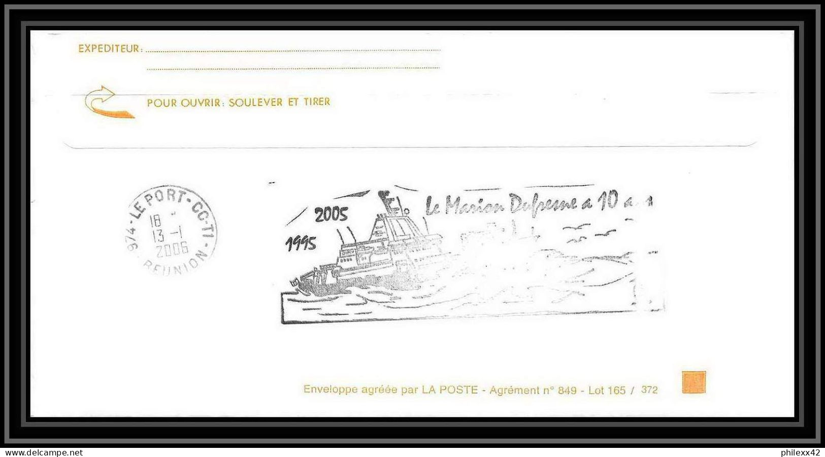 2549 ANTARCTIC Terres Australes TAAF Lettre 10 Ans Du Dufresne 2 Signé Signed OP 2005/4 St Paul 27/12/2005 N°409 - Antarctic Expeditions