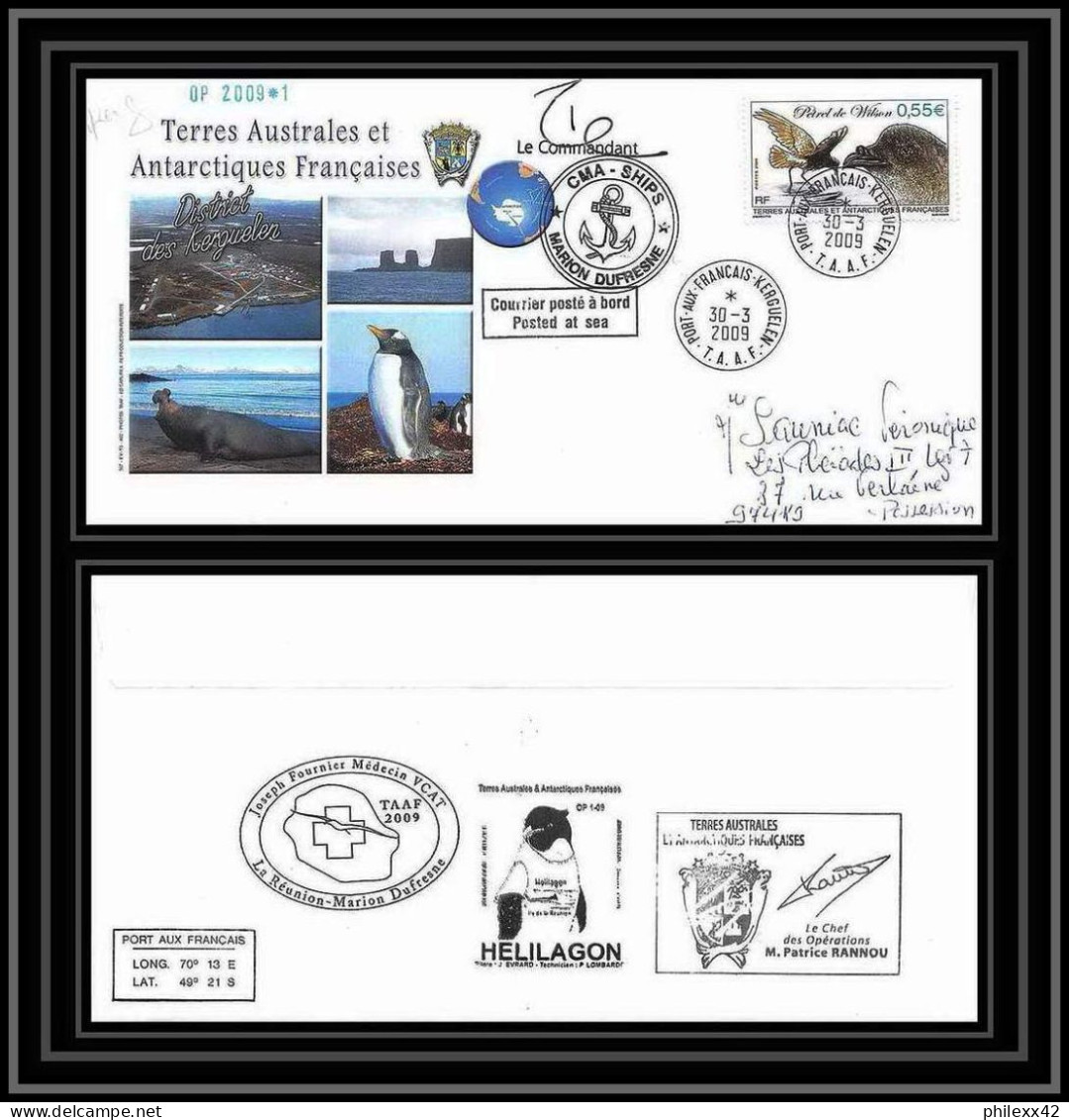 2497 ANTARCTIC Terres Australes TAAF Lettre Cover Dufresne 2 Signé Signed MD 145 KEOPS 18/1/2005 N°385 Dauphin Dolphin - Spedizioni Antartiche
