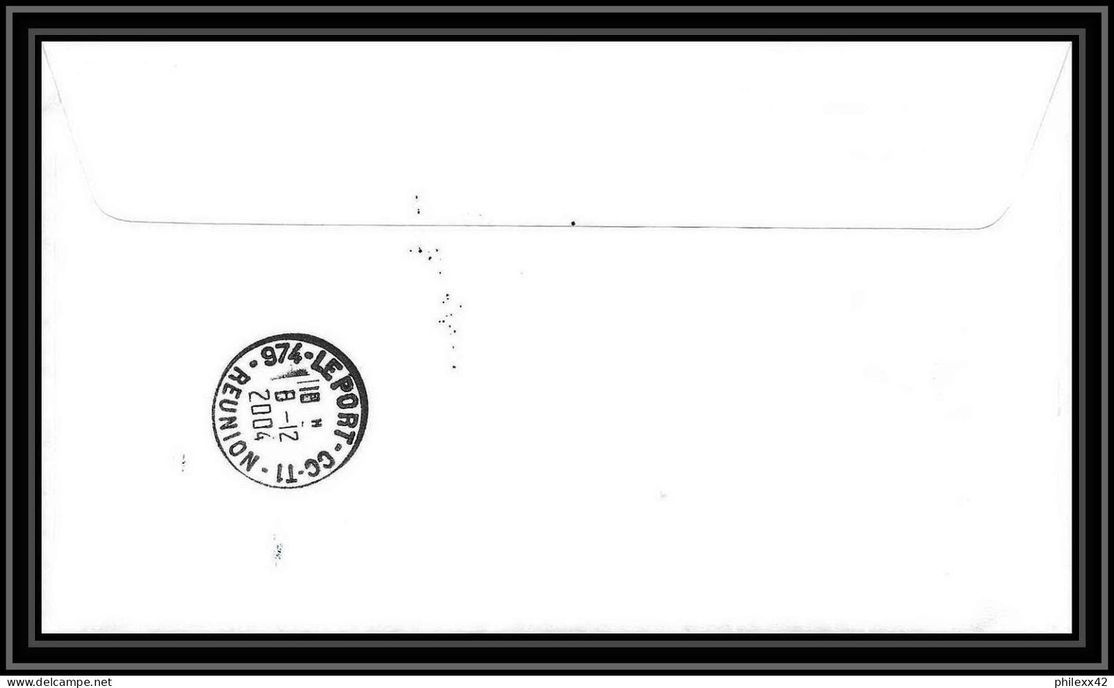 2468 ANTARCTIC Terres Australes TAAF Lettre Cover Dufresne 2 Signé Signed OP 2004/3 8/11/2004 N°350 Helilagon - Helicopters