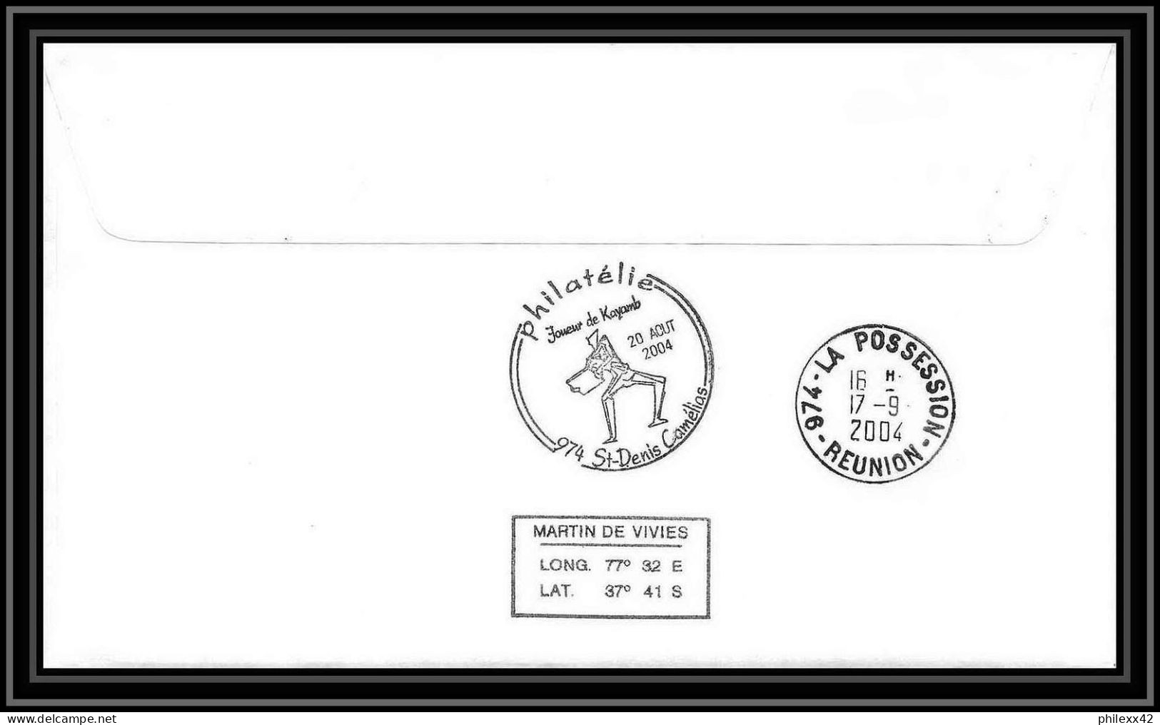 2463 ANTARCTIC Terres Australes TAAF Lettre Cover Dufresne 2 Signé Signed OP 2004/2 N°332 Helilagon - Helicópteros
