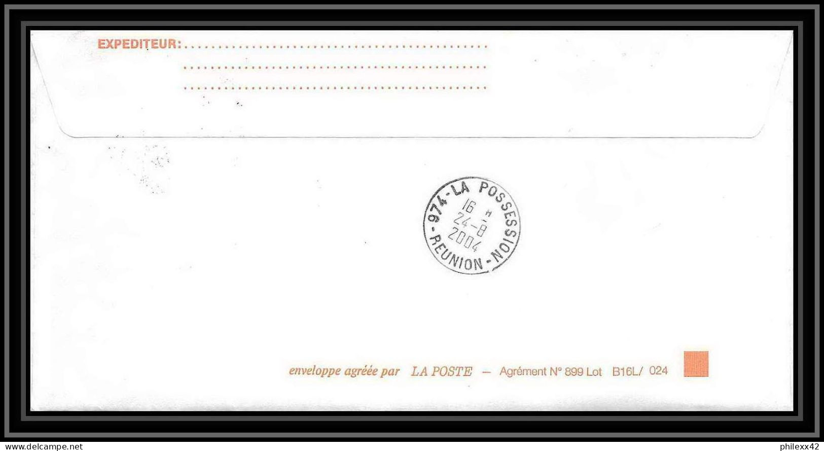 2456 ANTARCTIC Terres Australes TAAF Lettre Cover Dufresne 2 Signé Signed 23/8/2004 La Reunion Arrivée Liberty Statue - Spedizioni Antartiche